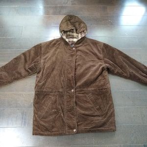 Andy Johns AJ | Corduroy Brown Hooded Jacket